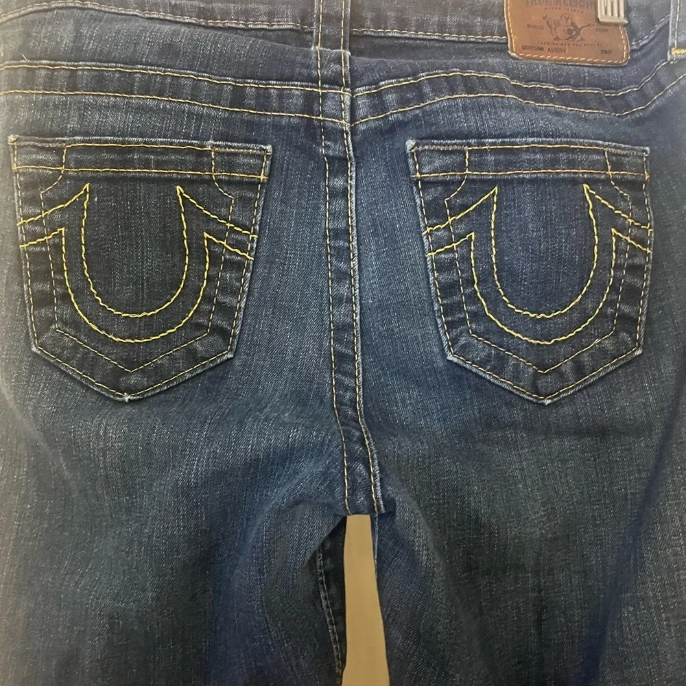 True Religion Women’s Straight Leg Blue Jeans World Tour Section Avery Size 28 - Picture 5 of 10